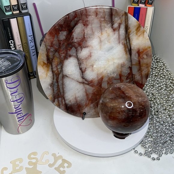 Hematoid (Fire) Quartz Large Sphere - 002 95MM 1240g - FIREQTZSPHERE002 - Picture 9 of 9